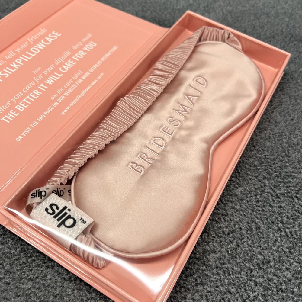 SlipSilk‎ 100% pure silk sleep mask bridesmaid bridal collection pink Slip - Picture 7 of 7